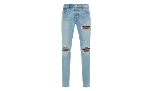 Croc Leather MX1 Jeans "Aged Indigo" AMBMJE1057 921