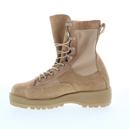 Belleville WP Steel Toe Combat Boot Made In USA Mens Brown Wide Boots