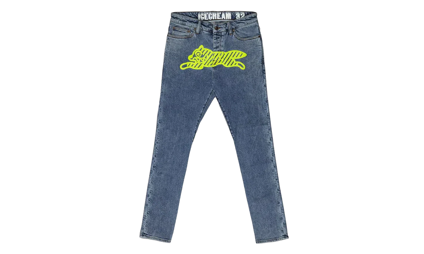 Neon Lime Jean "Medium Blue Wash" 411 8102 MEDI