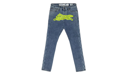 Neon Lime Jean "Medium Blue Wash" 411 8102 MEDI
