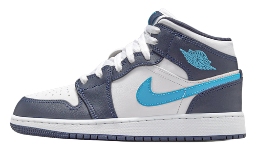 Air Jordan 1 Mid GS "Obsidian / Dark Powder Blue" DQ8423 404