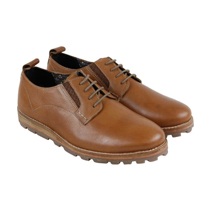 Ben Sherman Barnes BNM00021 Mens Brown Leather Lace Up Plain Toe Oxfords Shoes