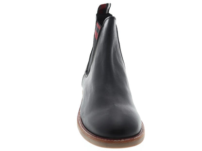 Ben Sherman Birk Chelsea BNM00055 Mens Black Leather Mid-Calf Slip On Boots