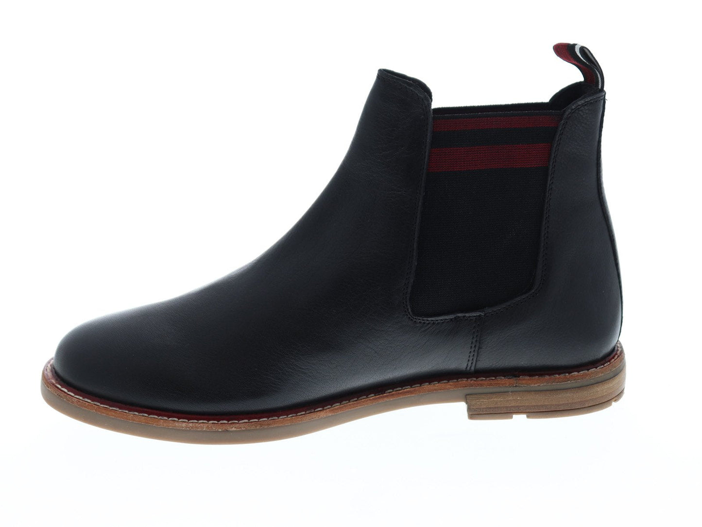 Ben Sherman Birk Chelsea BNM00055 Mens Black Leather Mid-Calf Slip On Boots