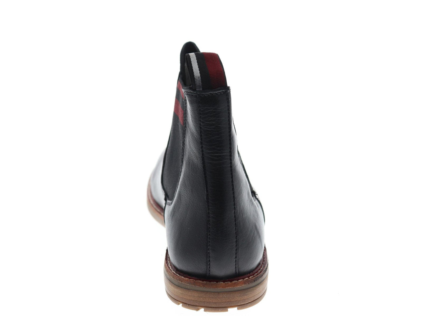 Ben Sherman Birk Chelsea BNM00055 Mens Black Leather Mid-Calf Slip On Boots
