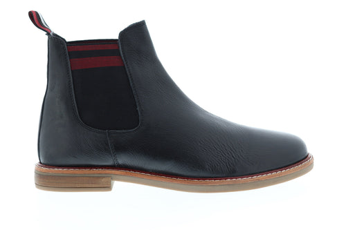Ben Sherman Brent Chukka BNM00155 Mens Black Leather Slip On Chelsea Boots