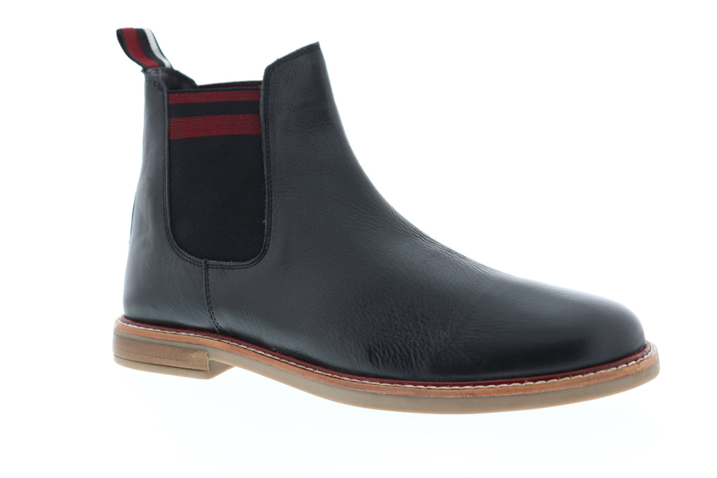 Ben Sherman Brent Chukka BNM00155 Mens Black Leather Slip On Chelsea Boots