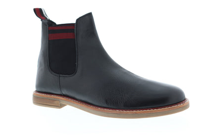 Ben Sherman Brent Chukka BNM00155 Mens Black Leather Slip On Chelsea Boots