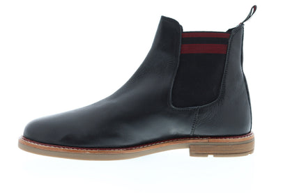 Ben Sherman Brent Chukka BNM00155 Mens Black Leather Slip On Chelsea Boots