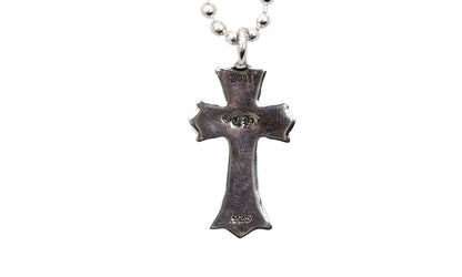 Double Cross Silver Pendant & Ball Chain "Silver" CHRM0666