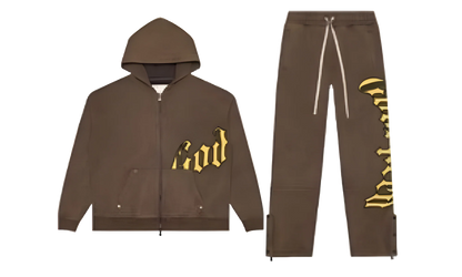 OG Logo Sweatsuit V2 "Washed Charcoal / Yellow" GS016