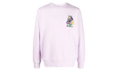 Masao San Embroidered Crewneck Sweatshirt "Lilac" MS22 JTP 001 LILAC