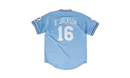 MLB Bo Jackson Road Jersey "1987 Kansas City Royals - Light Blue" AJY1GS18278 KCRLTBL87BJA