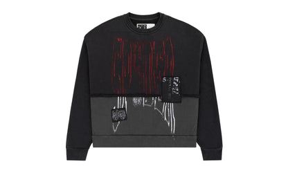 Diffused Collegiate Crewneck "Black" SP5der245
