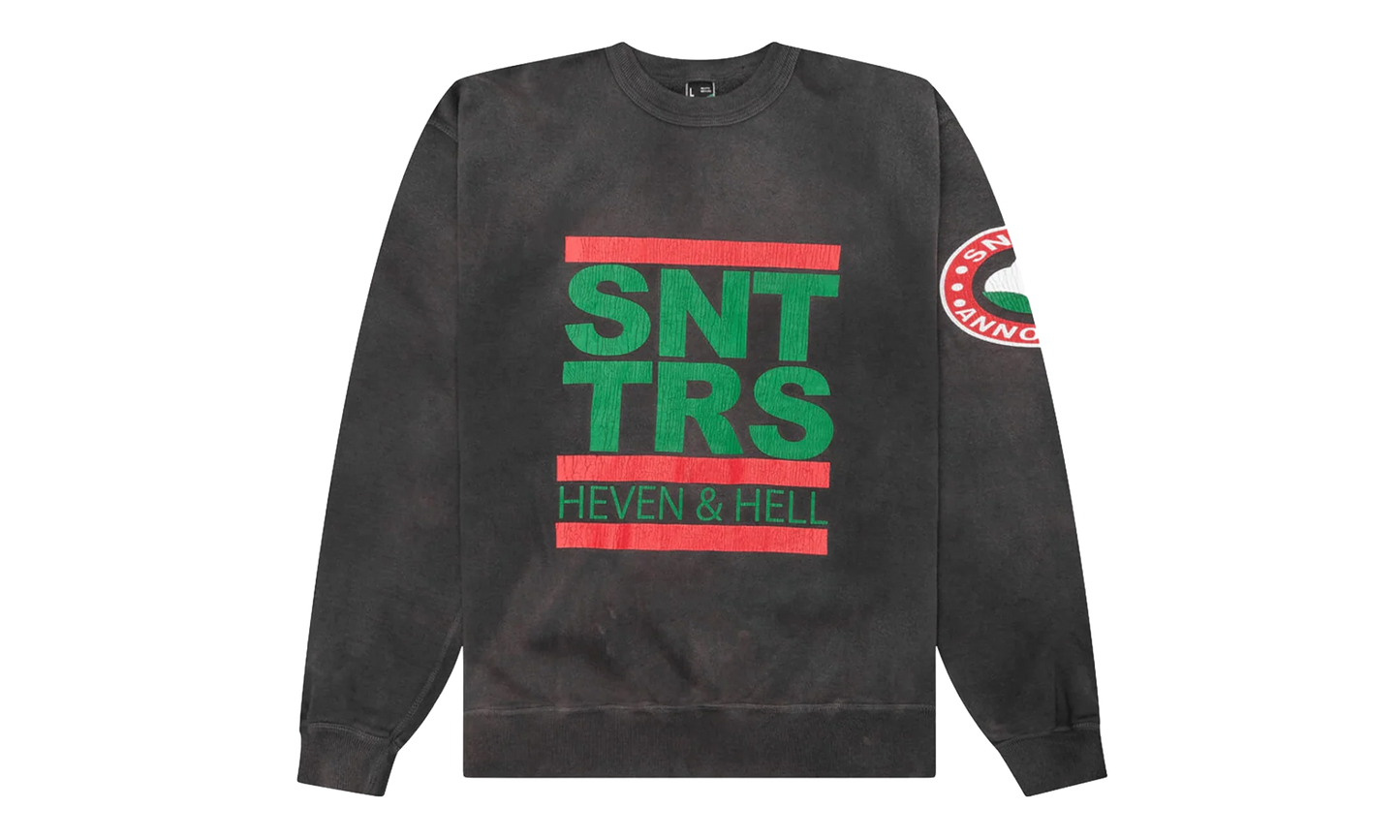 STTRS Logo Crewneck Sweatshirt "Saint Michael - Black" DT363