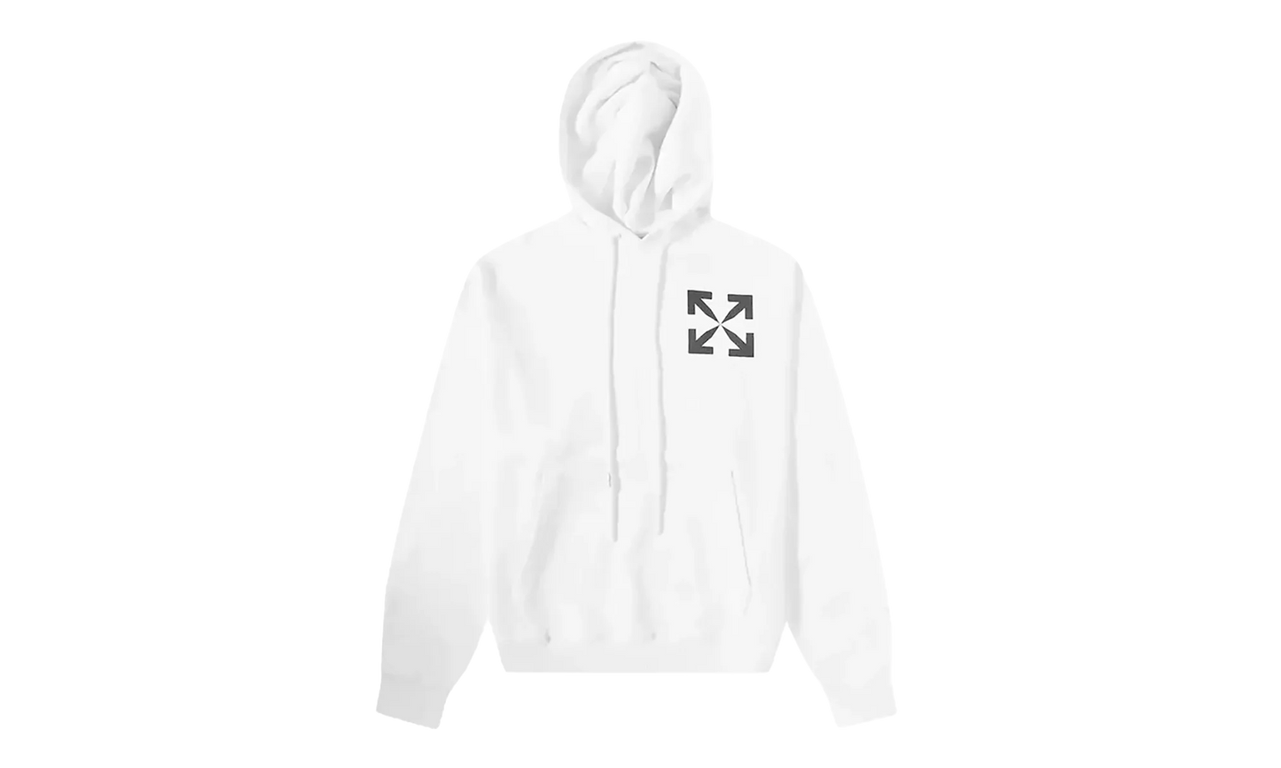 Single Arrow Over Hoodie "White" OMBB037C99FLE0080110