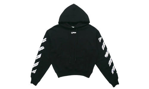 Back Arrow Printing Loose Hoodie "Black" OMBB037S20E300031088