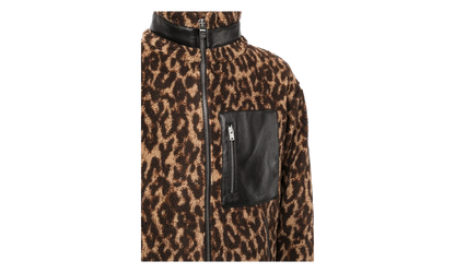 Printed Bandana Fleece Jacket "Brown / Tan" MKF013 242
