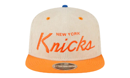9FIFTY NBA NY KNICKS SNAPBACK HAT "ERIC EMANUEL - Cream/ Orange" EE434