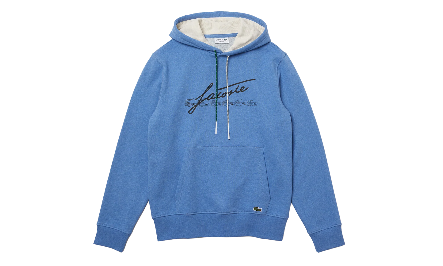 Signature Hooded Flecked Cotton Fleece Hoodie "Blue Chine" SH2059 HG3