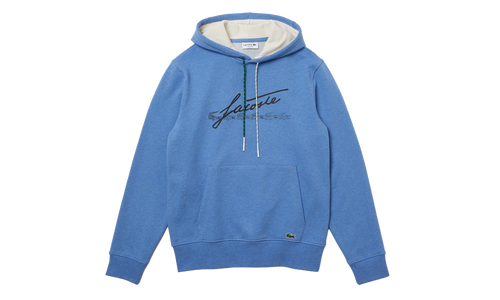 Signature Hooded Flecked Cotton Fleece Hoodie "Blue Chine" SH2059 HG3