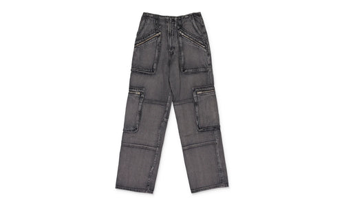 Loose Straight Cargo Pants Wmns "Black" PF22WDF019_BLACK