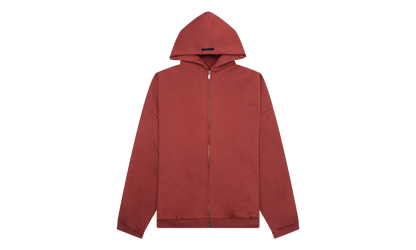 Heavy Fleece Full Zip Hoodie "Crimson" 192BT246246F