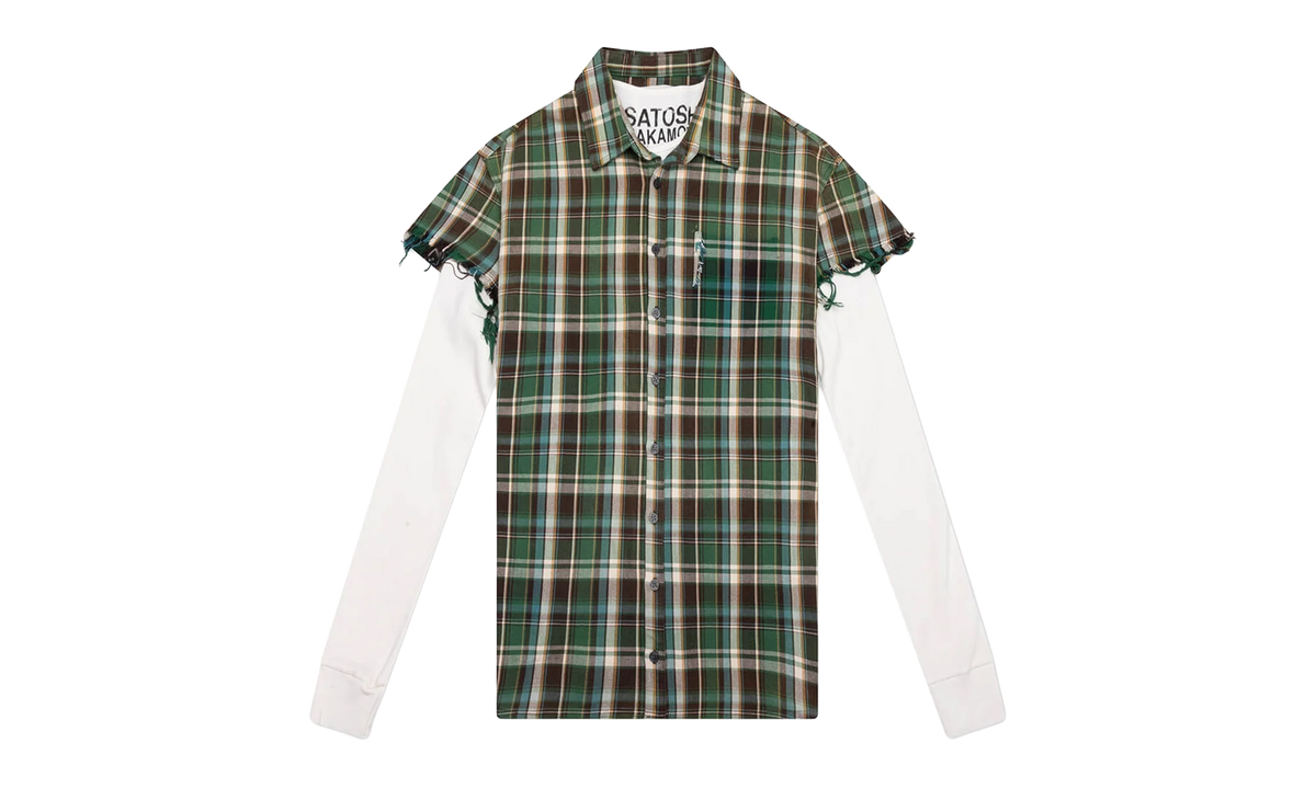 Bender Cut Off Flannel "Green Plaid" SAT002