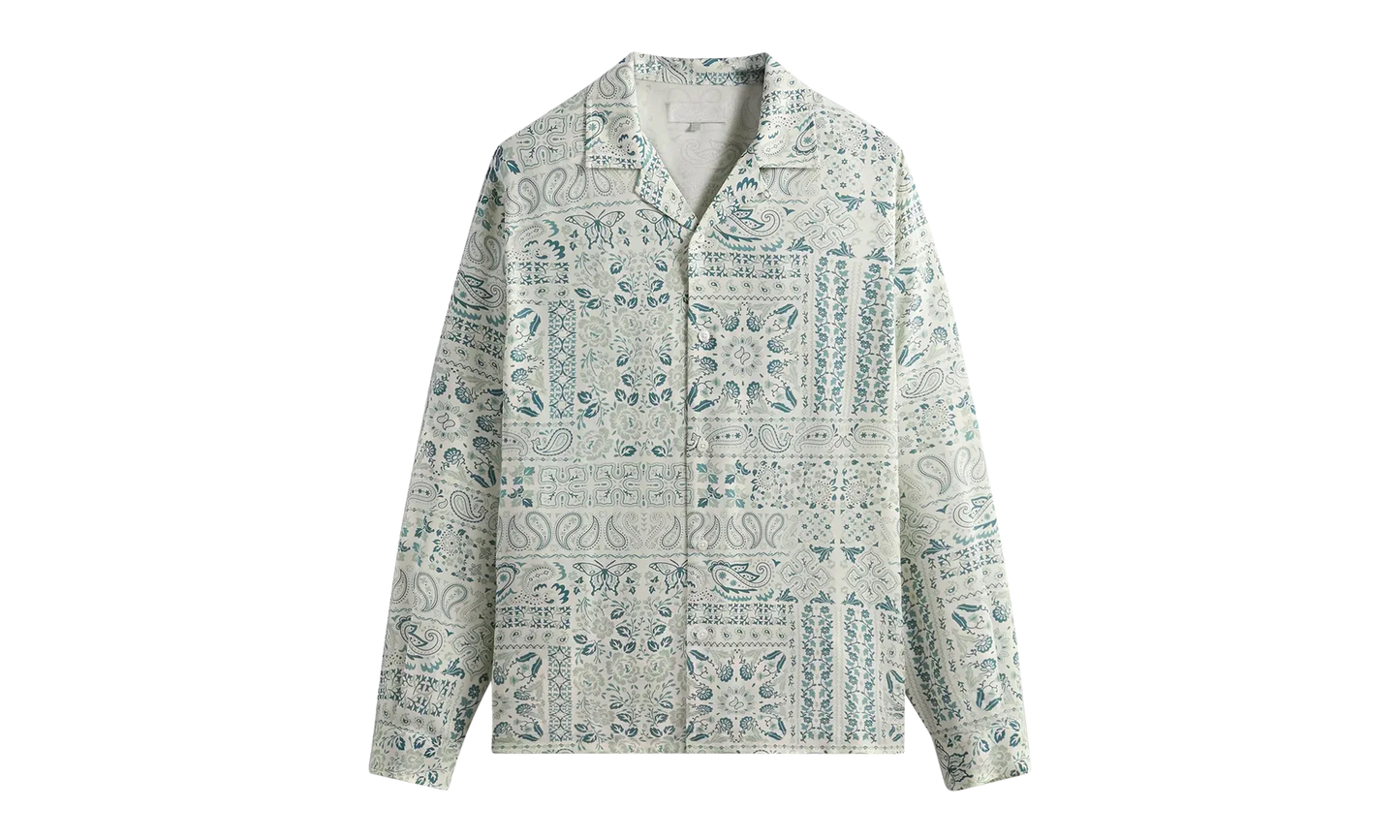 Lyocell Long-Sleeve Thompson Camp Collar Shirt "Tranquility" KHM032009 341