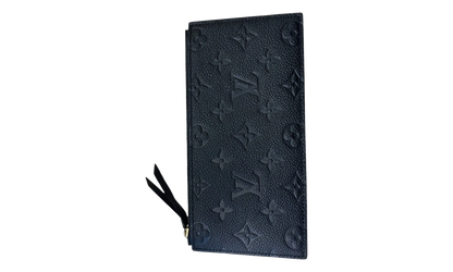 Embossed Monogram Long Wallet "Black/Gold" LVEMLWBG