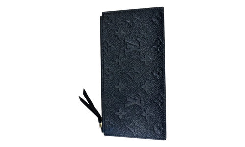 Embossed Monogram Long Wallet "Black/Gold" LVEMLWBG