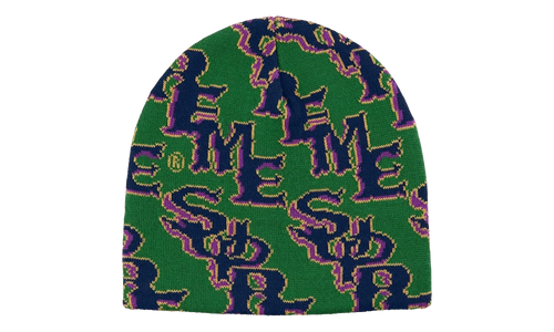 Slanted Gothic Outline Beanie "SS26 - Green" SU27274