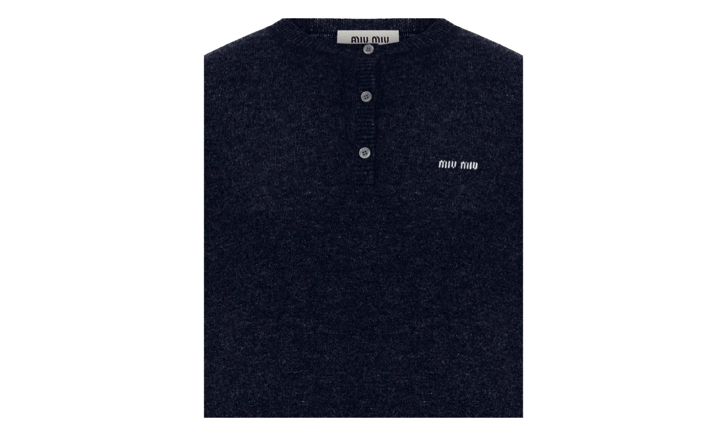 Cashmere 3-Button Crewneck Sweater WMNS "Blue" MML02M S OOO 13S1 F0008