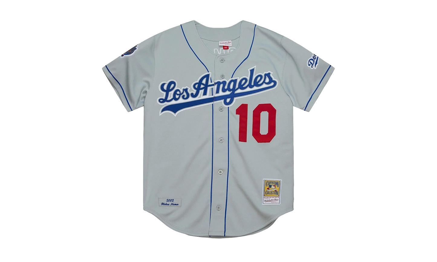 MLB Hideo Nomo Road Jersey "2002 Los Angeles Dodgers – Chrome" AJY15337 LAD02HNOCHRM