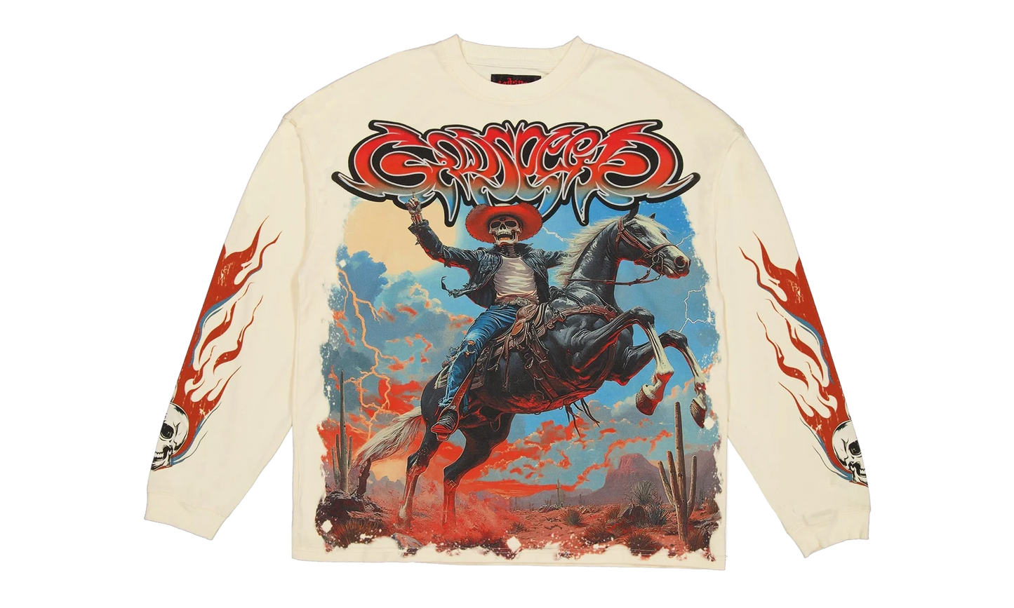 Western Long-sleeve Tee "Cream" GS029