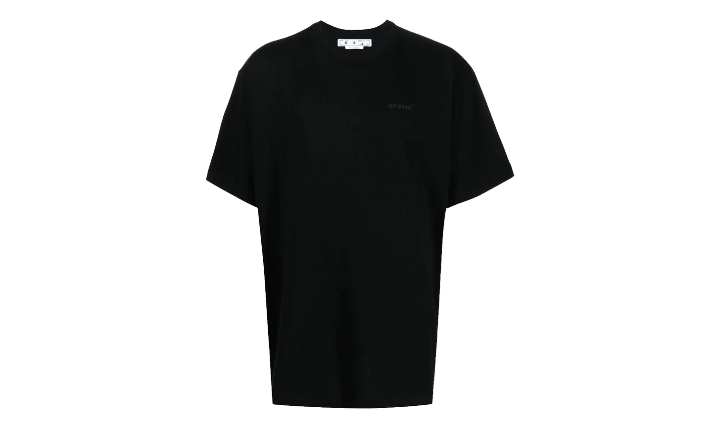Diag Tab Over Short-Sleeve Tee "Black / Black" OMAA038C99JER0041010