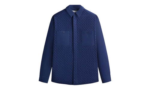 Lattice Floral Long-Sleeve Apollo Shirt "Cave" KHM032068 5032