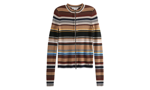Striped Wool Cardigan WMNS "Multicolor / Brown" RW WN KNIT000009 MULTI BROWN