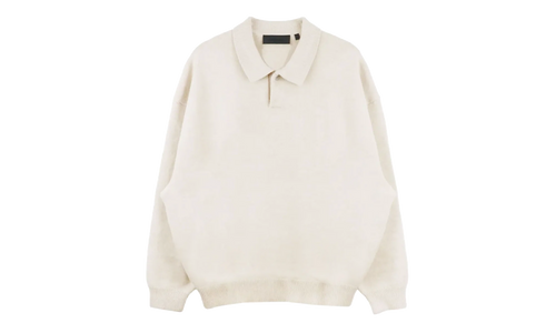 Knit Long Sleeves Polo "Cloud Dancer" 192BT232181F