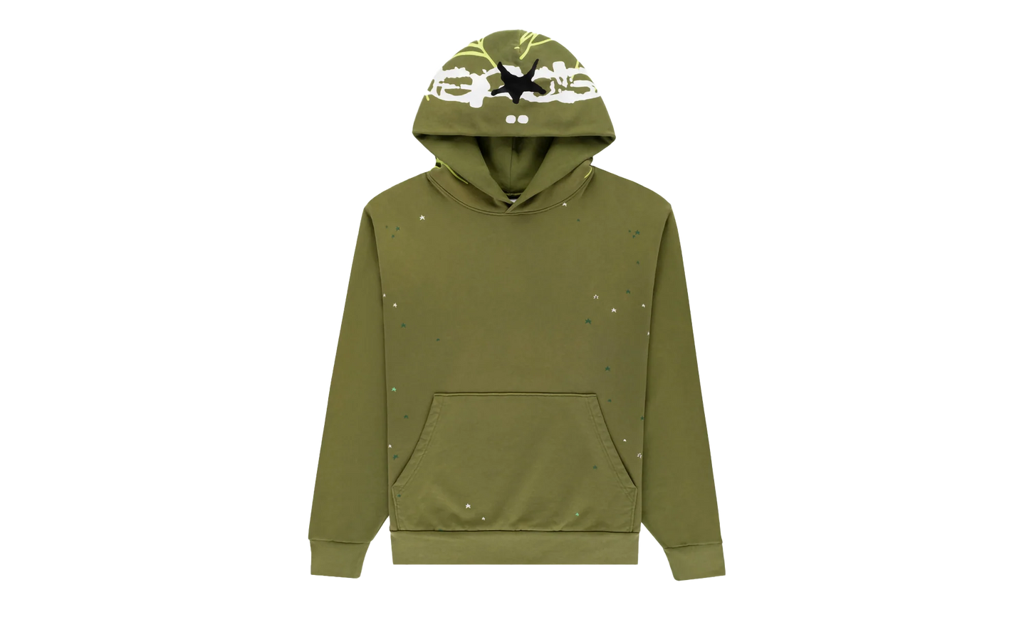 HEAVY WEB HOODIE "Olive" SP5der87
