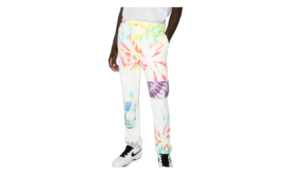 Tie Dye Art Patch Sweatpants "White Multi" MJSP011900
