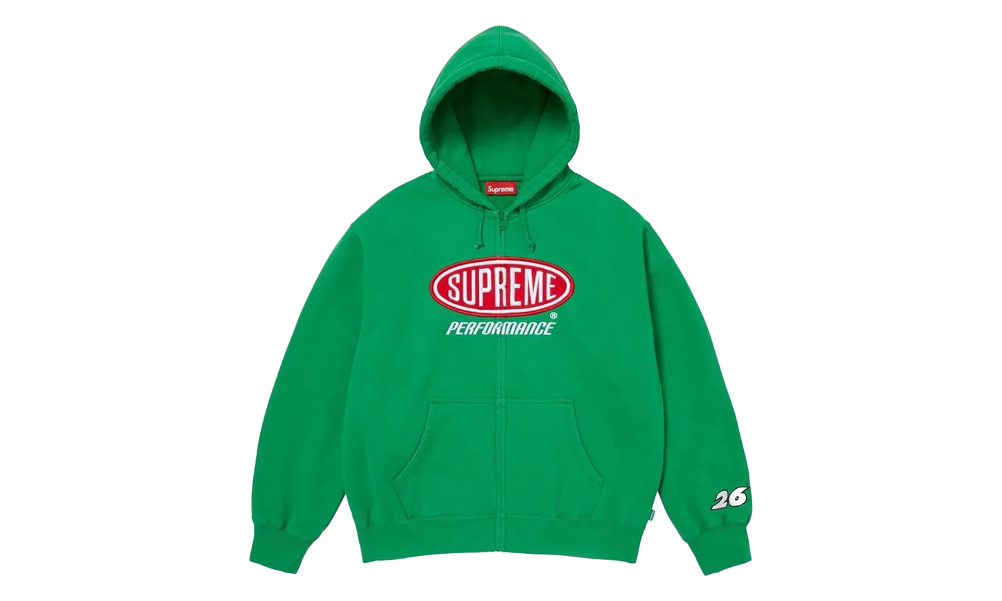Performance Zip Up Hoodie "SS26 - Green" SU27267