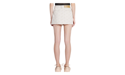 LINEN EMBROIDERED MINI SKIRT "Ecru" RW ST0203 D061 E23 02
