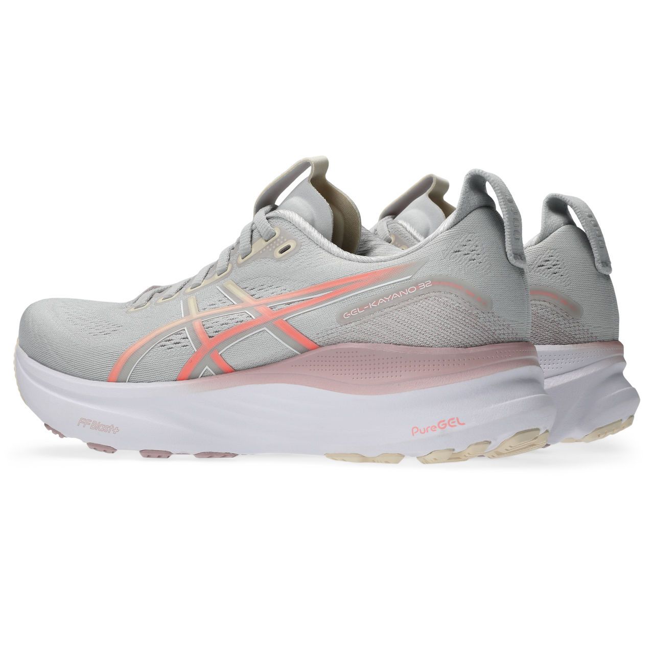 Women's Gel-Kayano 32 Running Shoes in Cloud Grey/Seashell