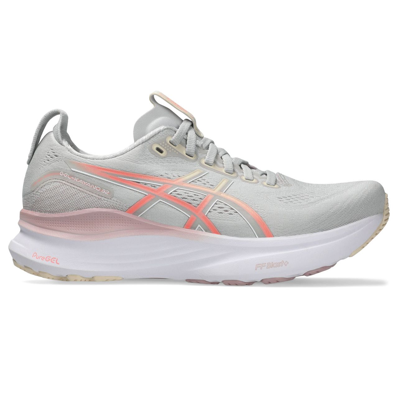 Women's Gel-Kayano 32 Running Shoes in Cloud Grey/Seashell