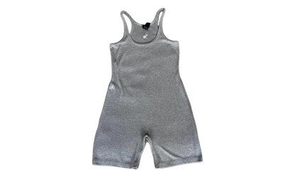 Ribbed Embroidered Romper "Grey" CHRM1005