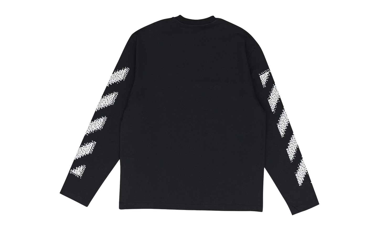 Pixel Diagonal Skate L/s Tee "Black / White" OFW MTPS 0063