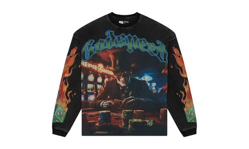 Life's a Gamble L/S Thermal Tee "Black Wash" LJV1UAGS