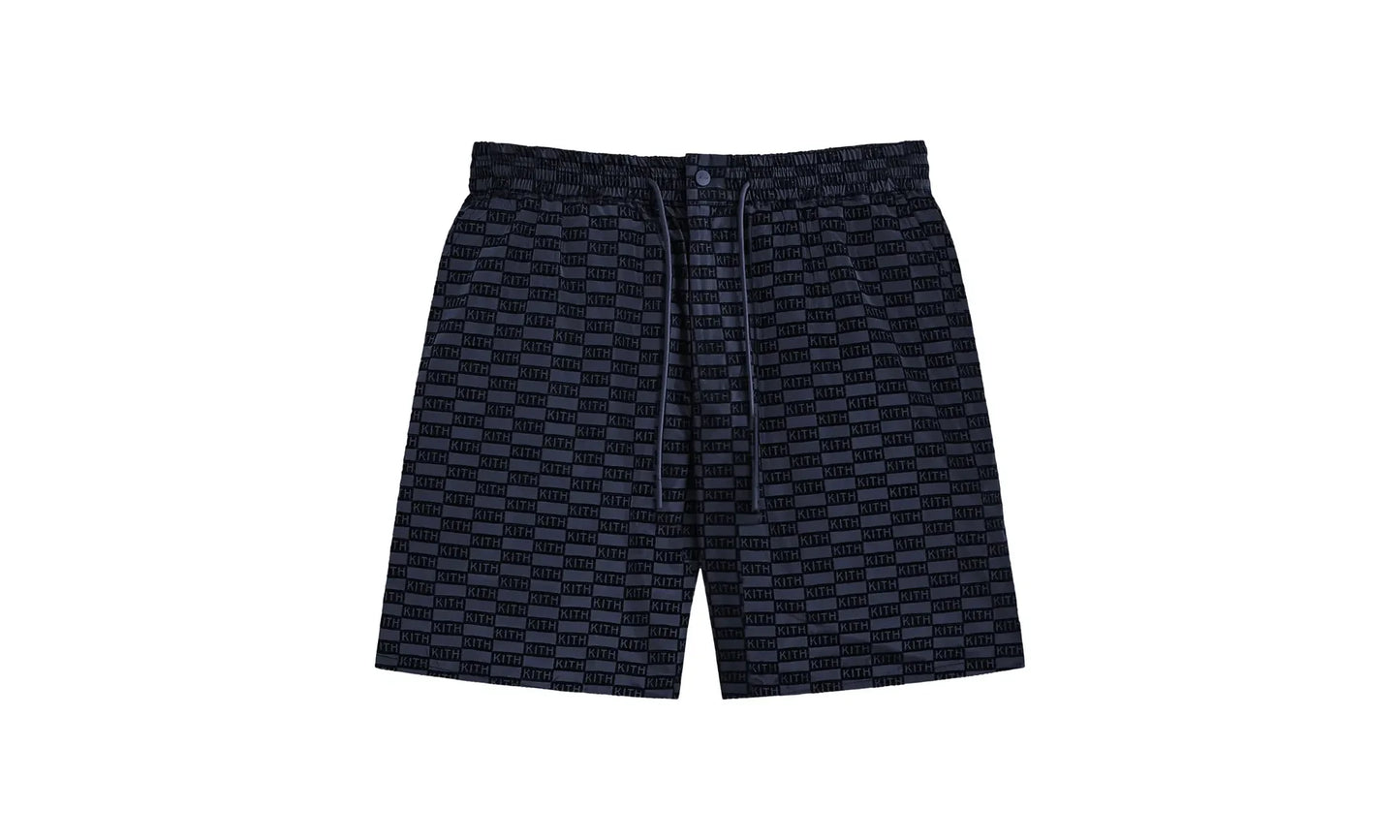 Flocked Monogram Mason Short "Nocturnal" KHM060533 413