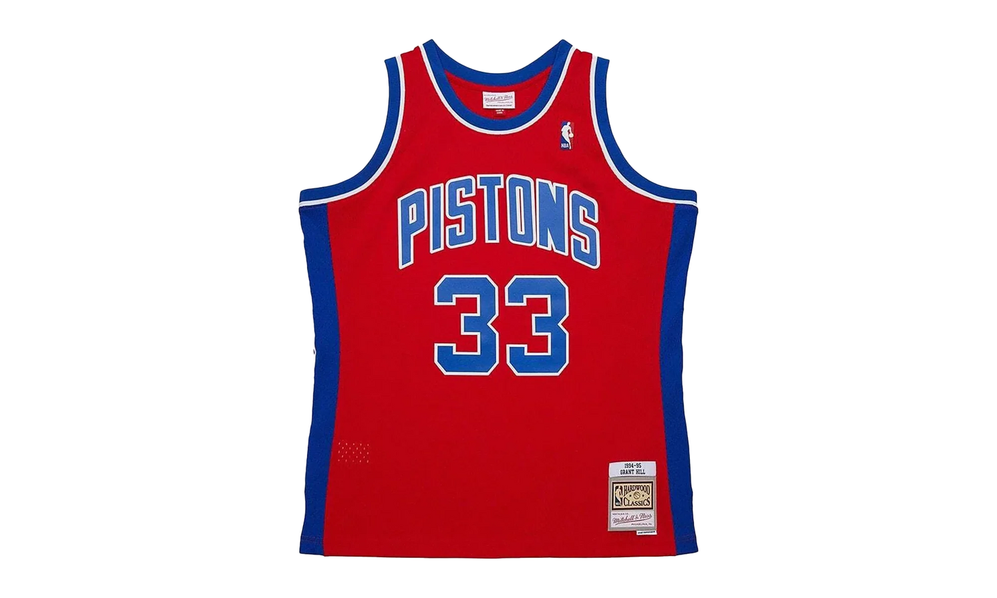 NBA Grant Hill Dark Jersey "1994 Detroit Pistons - Red" JY8722 DPIRED1
